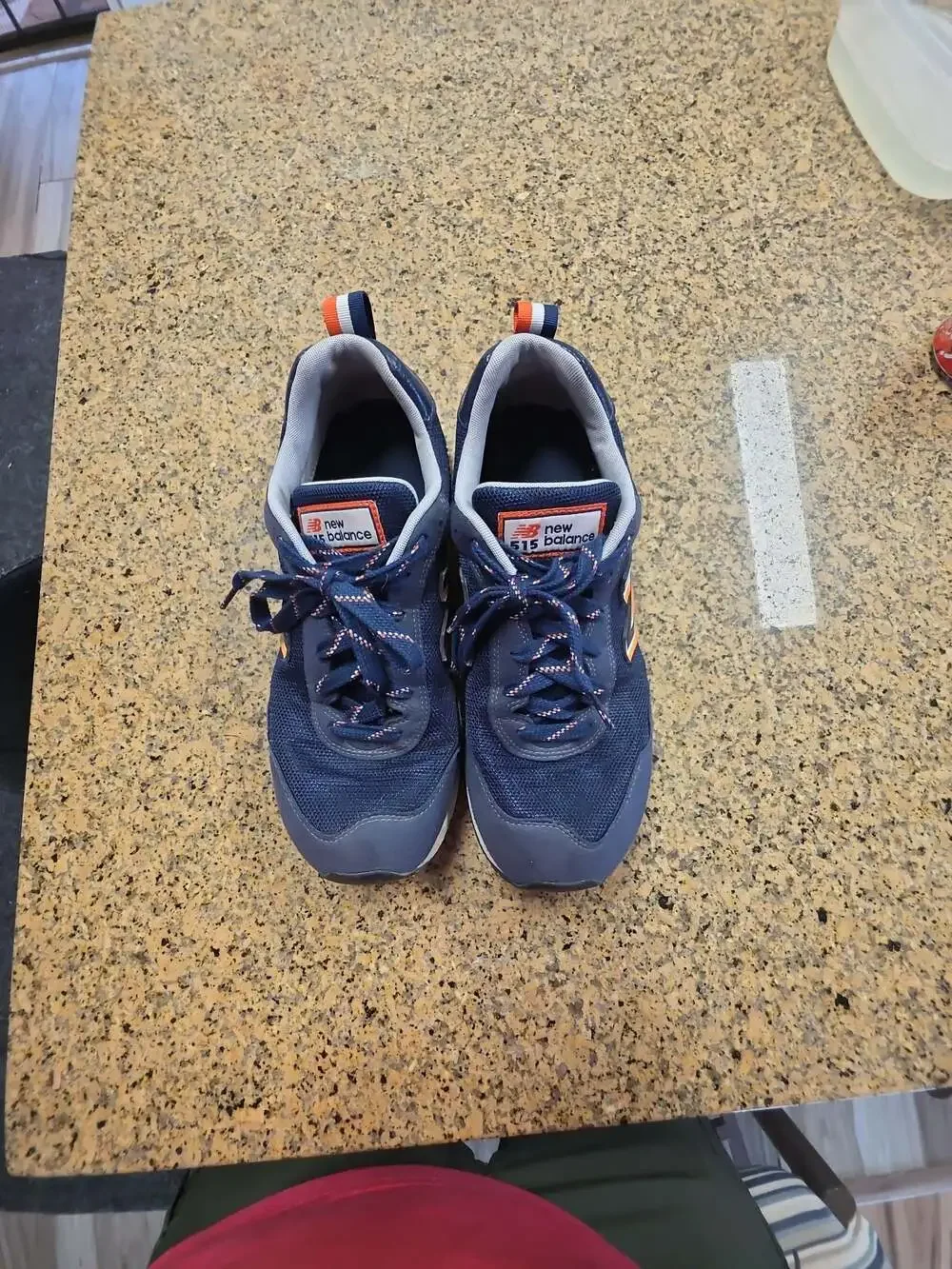 New Balance 515v3 Navy Blue Vibrant Orange Athletic Sneakers